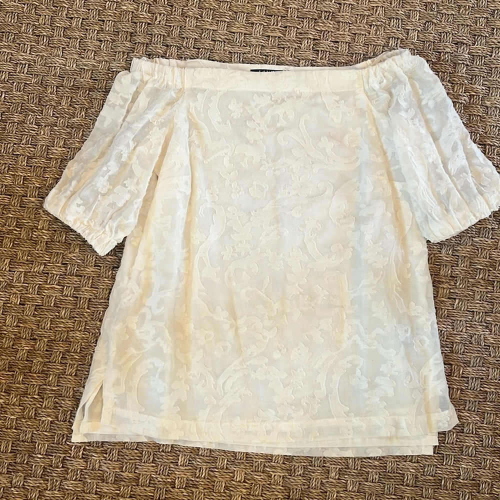 Lauren Ralph Lauren Jacquard Off The Shoulder Sz PXS